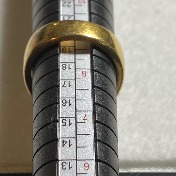 18 KT HGE gold plated with clear stone ring, size 9 - Picture 3 of 13